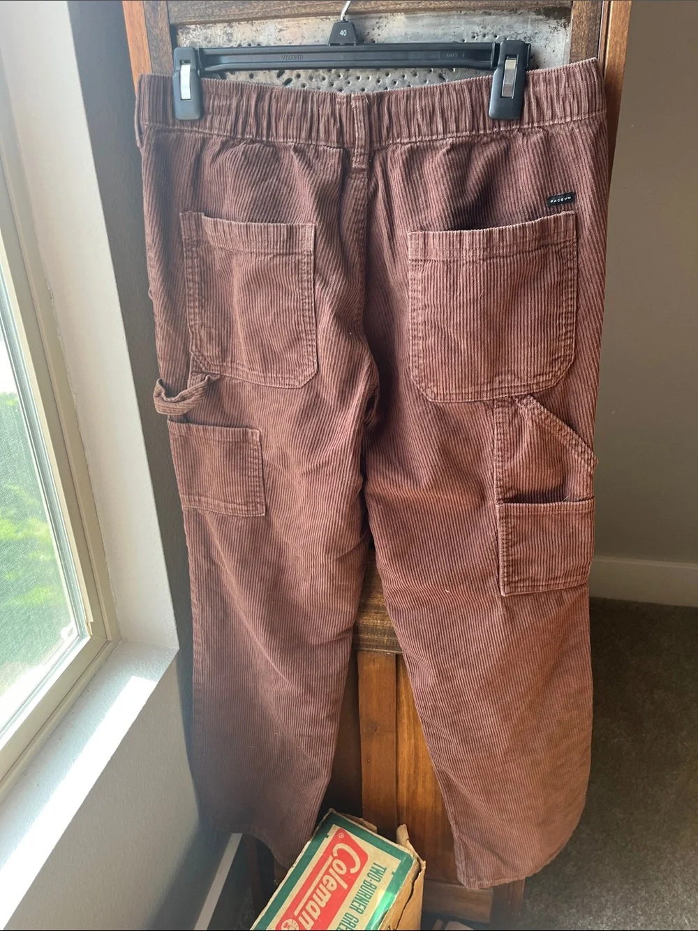 PacSun Men's Corduroy Drawstring Pants in Brown